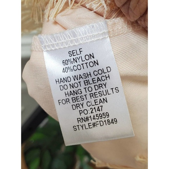 Dress Forum Ivory Lace Scalloped High Neck Midi Criss Cross Back Dress Size S - Picture 9 of 11